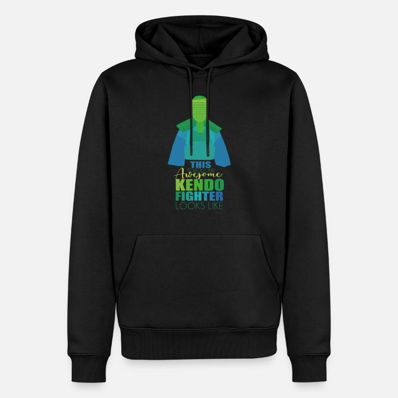 Kendo - Männer Premium Bio Hoodie - Schwarz