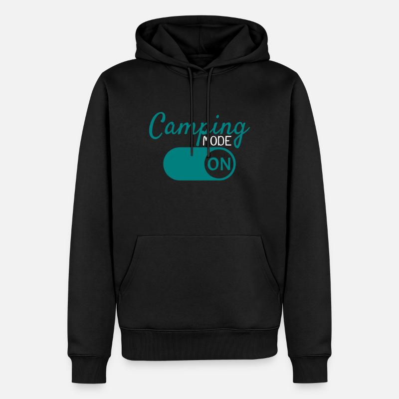 Mode de camping à - Sweat à capuche Premium bio Homme - noir