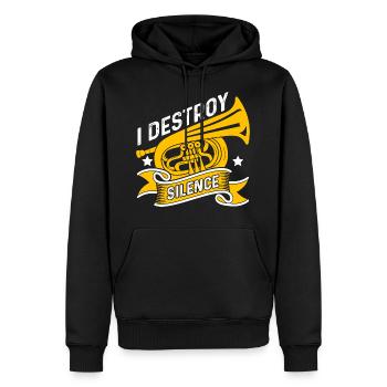Tuba - Männer Premium Bio Hoodie - Schwarz - Vorne - Nico (187cm)