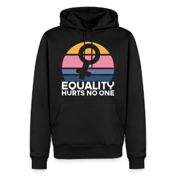 Feministin Feminismus Emanzipation Geschenk - Männer Premium Bio Hoodie - Schwarz - Vorne - Nico (187cm)