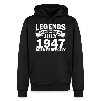 74. Geburtstag Juli Jahrgang 1947 Geschenkidee - Sweat à capuche Premium bio Homme - noir - Devant - Nico (187cm)