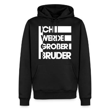 Bruder Geschwister Brüder - Männer Premium Bio Hoodie - Schwarz - Vorne - Nico (187cm)