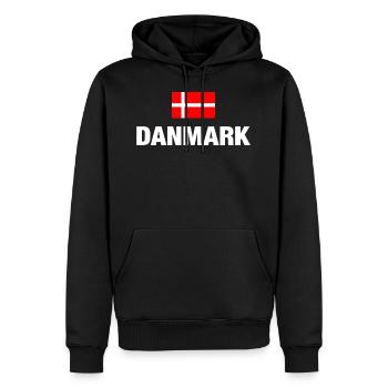 Danemark Danmark Football Fan drapeau danois - Sweat à capuche Premium bio Homme - noir - Devant - Nico (187cm)