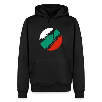 Drapeau de la Bulgarie - Sweat à capuche Premium bio Homme - noir - Devant - Nico (187cm)