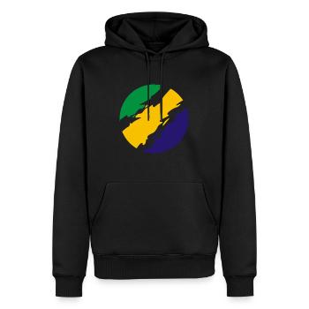 Brésil Couleurs drapeau drapeau - Sweat à capuche Premium bio Homme - noir - Devant - Nico (187cm)