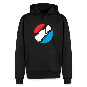 Luxembourg Couleurs drapeau drapeau - Sweat à capuche Premium bio Homme - noir - Devant - Nico (187cm)