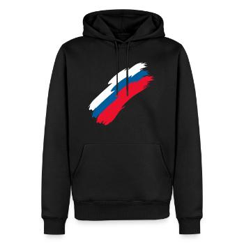 République tchèque - Sweat à capuche Premium bio Homme - noir - Devant - Nico (187cm)