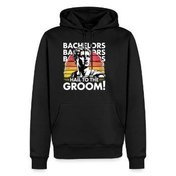 Enterrement de vie de garçon Hommes - Sweat à capuche Premium bio Homme - noir - Devant - Nico (187cm)