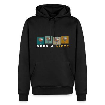 Heißluftballon Himmel - Männer Premium Bio Hoodie - Schwarz - Vorne - Nico (187cm)