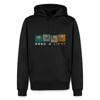 Oballons Sky Fun Air - Sweat à capuche Premium bio Homme - noir - Devant - Nico (187cm)