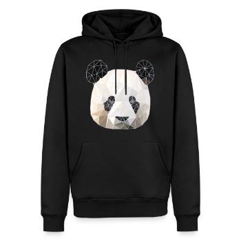 panda - Sweat à capuche Premium bio Homme - noir - Devant - Nico (187cm)