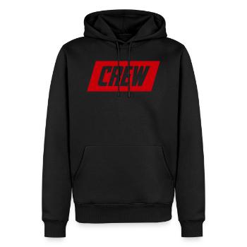 Crew - Men’s Premium Organic Hoodie - black - Front - Nico (187cm)