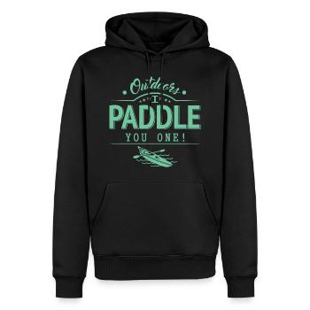 Outside I'll paddle one for you - Men’s Premium Organic Hoodie - black - Front - Nico (187cm)
