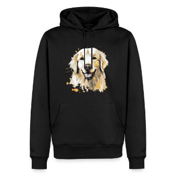 Golden Retrievers - Men’s Premium Organic Hoodie - black - Front - Nico (187cm)