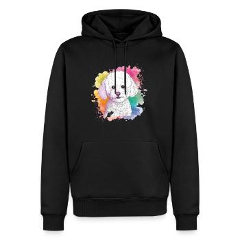 Bichon Frise - Men’s Premium Organic Hoodie - black - Front - Nico (187cm)