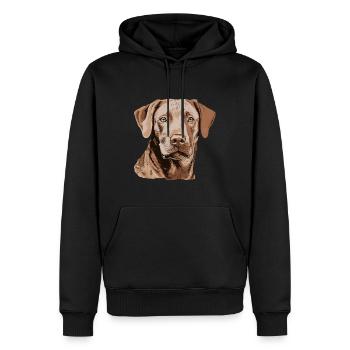 Chesapeake Bay Retriever - Männer Premium Bio Hoodie - Schwarz - Vorne - Nico (187cm)