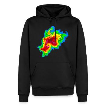 Joplin Superzelle, Tornado, Radar, Sturmjäger - Männer Premium Bio Hoodie - Schwarz - Vorne - Nico (187cm)