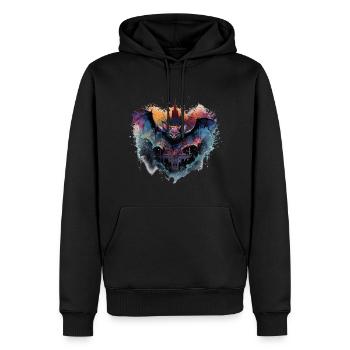 Bat Castle - Men’s Premium Organic Hoodie - black - Front - Nico (187cm)