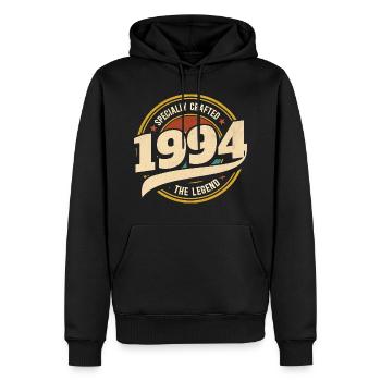 Année 1994 La Légende 30 Ans Anniversaire - Sweat à capuche Premium bio Homme - noir - Devant - Nico (187cm)