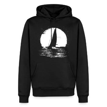 Segelboot - Männer Premium Bio Hoodie - Schwarz - Vorne - Nico (187cm)