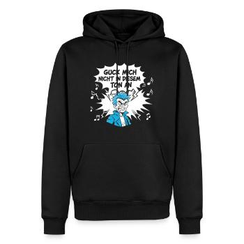 Design punk amusant avec mot-clé - Sweat à capuche Premium bio Homme - noir - Devant - Nico (187cm)