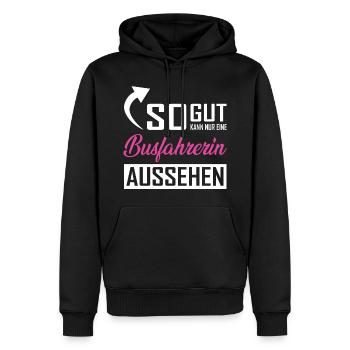 So gut kann nur eine Busfahrerin aussehen - Männer Premium Bio Hoodie - Schwarz - Vorne - Nico (187cm)