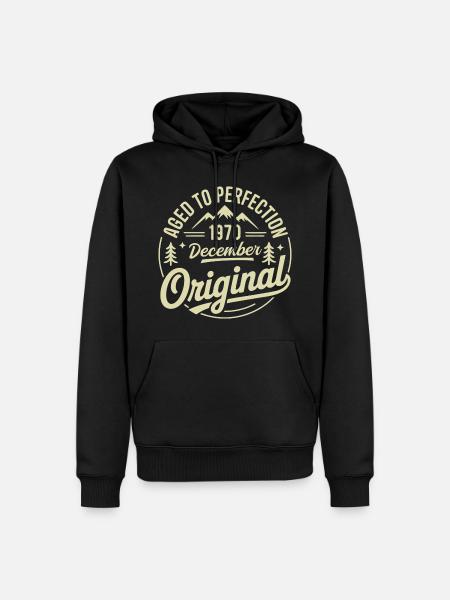 Dezember 1970 Dezember 1970 - Männer Premium Bio Hoodie - Schwarz