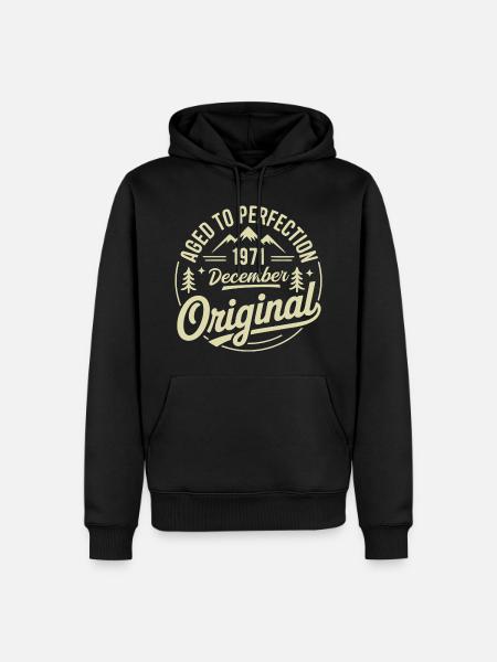 Dezember 1971 Dezember 1971 - Männer Premium Bio Hoodie - Schwarz