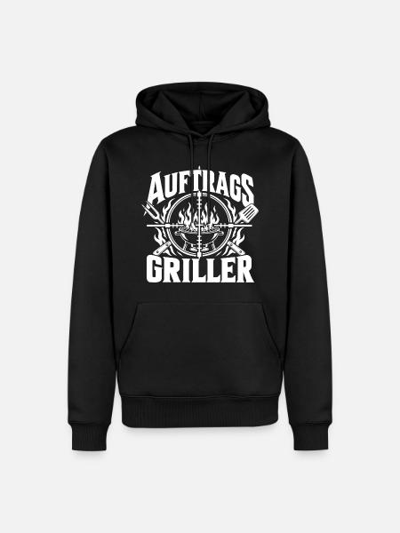 Auftragsgriller Flammenkreis - Männer Premium Bio Hoodie - Schwarz