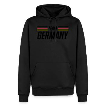 germany flagge deutschland team - Männer Premium Bio Hoodie - Schwarz - Vorne - Nico (187cm)