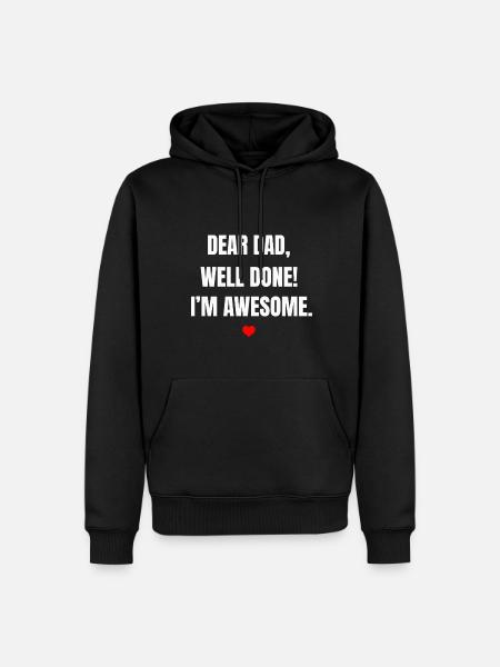 Vatertag - Herre Premium økologisk hoodie - sort