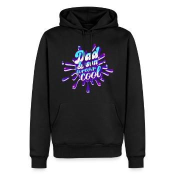 Vater und Sohn für immer cool Vatertag - Männer Premium Bio Hoodie - Schwarz - Vorne - Nico (187cm)