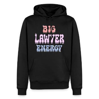 Avocate Plein D'Énergie Juge Juriste Avocate - Sweat à capuche Premium bio Homme - noir - Devant - Nico (187cm)