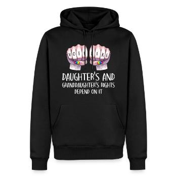 Oma Feminismus Kleines Mädchen Oma - Männer Premium Bio Hoodie - Schwarz - Vorne - Nico (187cm)