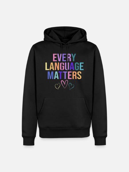 Éducation Bilingue Humour Enseignant - Sweat à capuche Premium bio Homme - noir