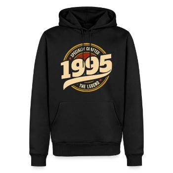 Millésime Année 1995 Légende 30 Ans Anniversaire - Sweat à capuche Premium bio Homme - noir - Devant - Nico (187cm)
