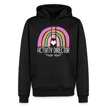 Assistant Équipe Directeur d'Activités - Sweat à capuche Premium bio Homme - noir - Devant - Nico (187cm)