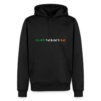 La Saint-Patrick est la fête de Slainte Patrick’s Day - Sweat à capuche Premium bio Homme - noir - Devant - Nico (187cm)
