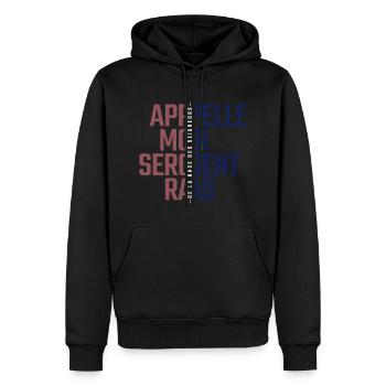 APPELLE MOI SERGENT - Sweat à capuche Premium bio Homme - noir - Devant - Nico (187cm)
