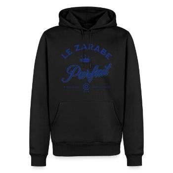 le zarabe parfait - Sweat à capuche Premium bio Homme - noir - Devant - Nico (187cm)