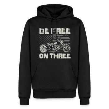 Trike - Sweat à capuche Premium bio Homme - noir - Devant - Nico (187cm)