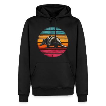Armadillo Gürteltier - Männer Premium Bio Hoodie - Schwarz - Vorne - Nico (187cm)