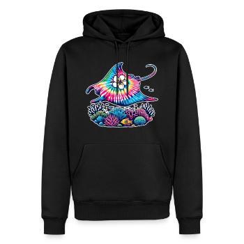 Tie Dye Ray Manta Kreuzfahrt Urlaub 2024 Hawaii - Männer Premium Bio Hoodie - Schwarz - Vorne - Nico (187cm)