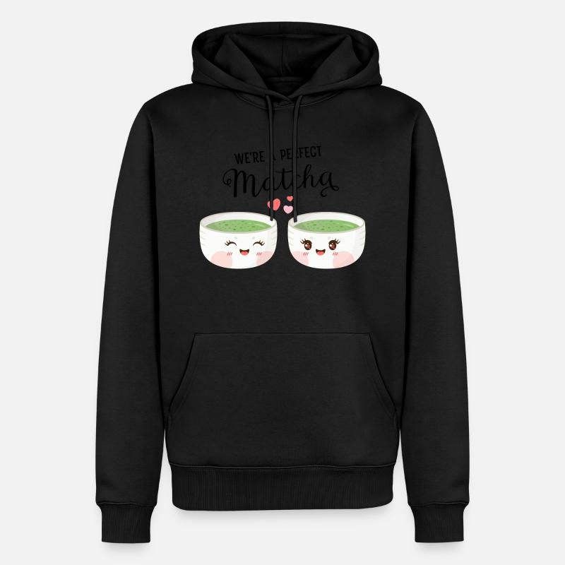 We're A Perfect Matcha - Sweat à capuche Premium bio Homme - noir