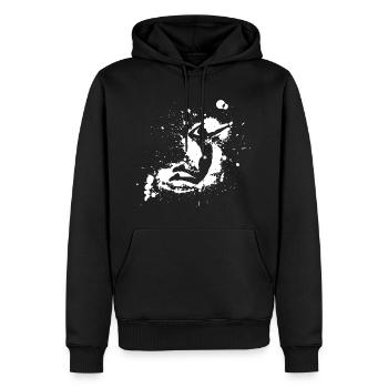 Volleyball Spike Man Weiß - Männer Premium Bio Hoodie - Schwarz - Vorne - Nico (187cm)
