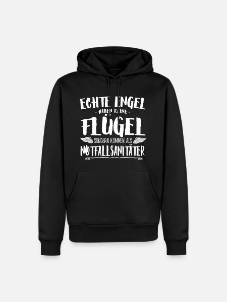 Notfallsanitäter Engel Geschenk - Männer Premium Bio Hoodie - Schwarz