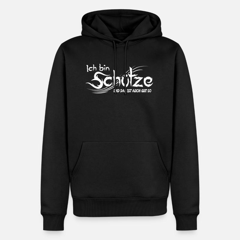 Schütze - Männer Premium Bio Hoodie - Schwarz