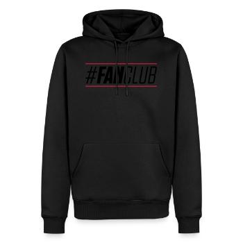 hashtag du fan club - Sweat à capuche Premium bio Homme - noir - Devant - Nico (187cm)