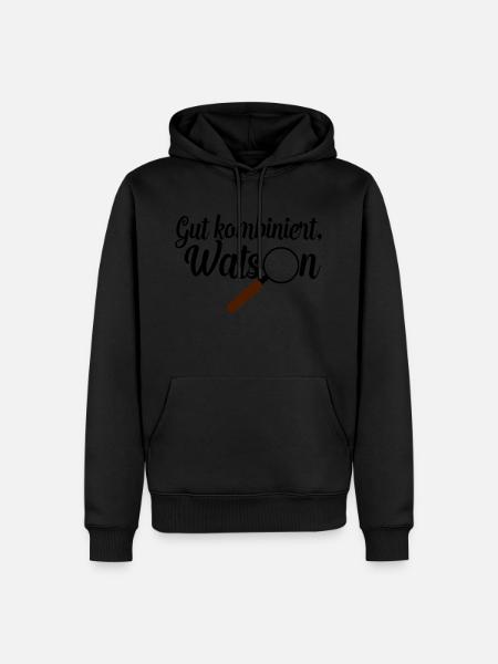 gut kombiniert watson - Männer Premium Bio Hoodie - Schwarz