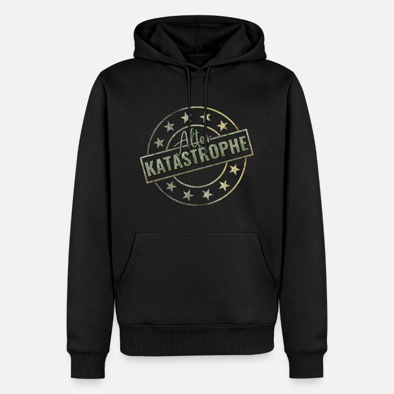 Alter Katastrophe - Männer Premium Bio Hoodie - Schwarz